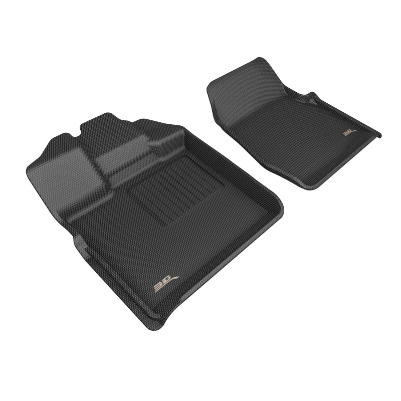 Ford F-150 Floor Mats - Front - 3D MAXpider - Kagu - Black - `15-`26
